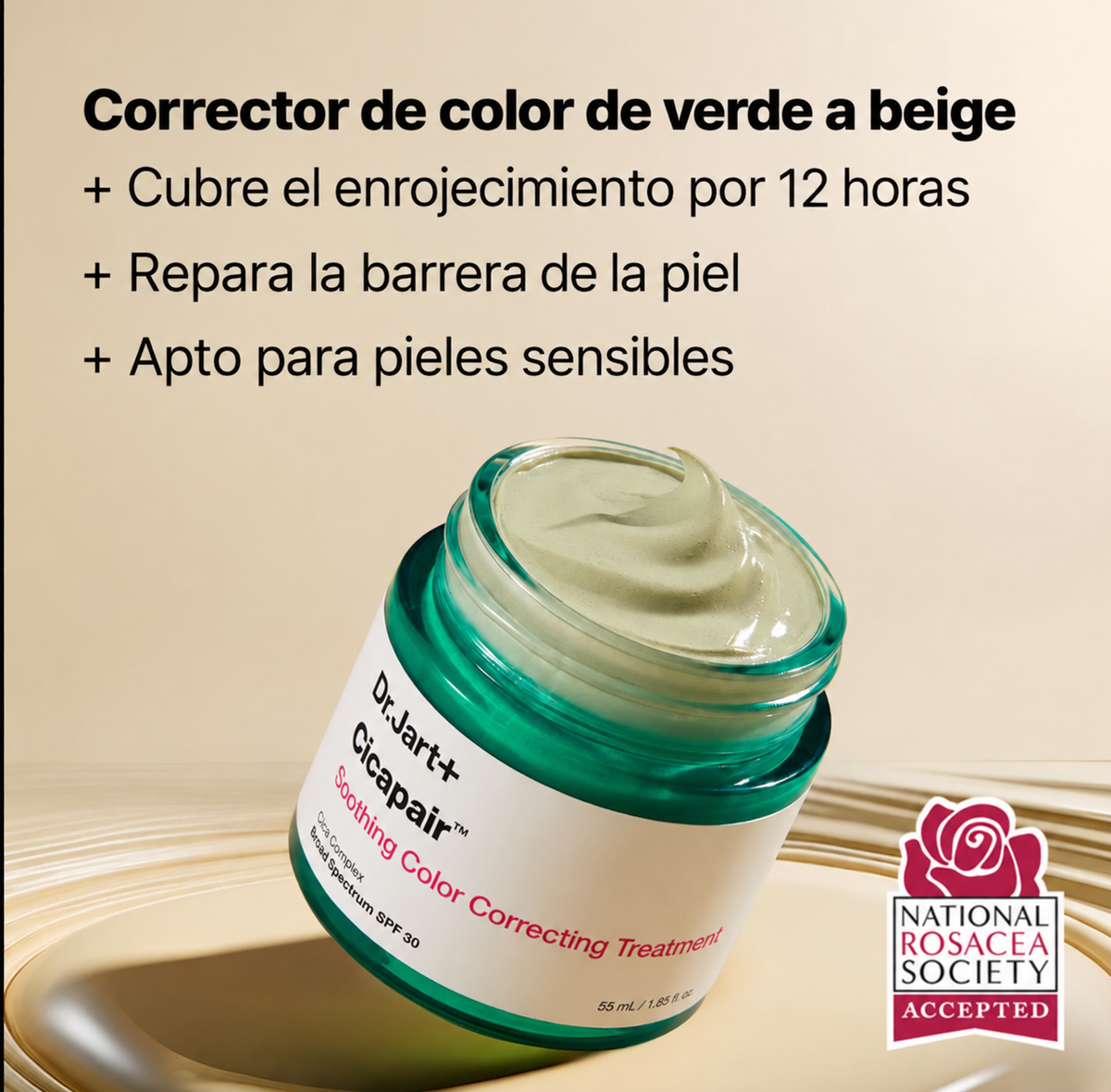 Dr. Jart+ CICAPAIR SOOTHING COLOR CORRECTING TREATMENT SPF30