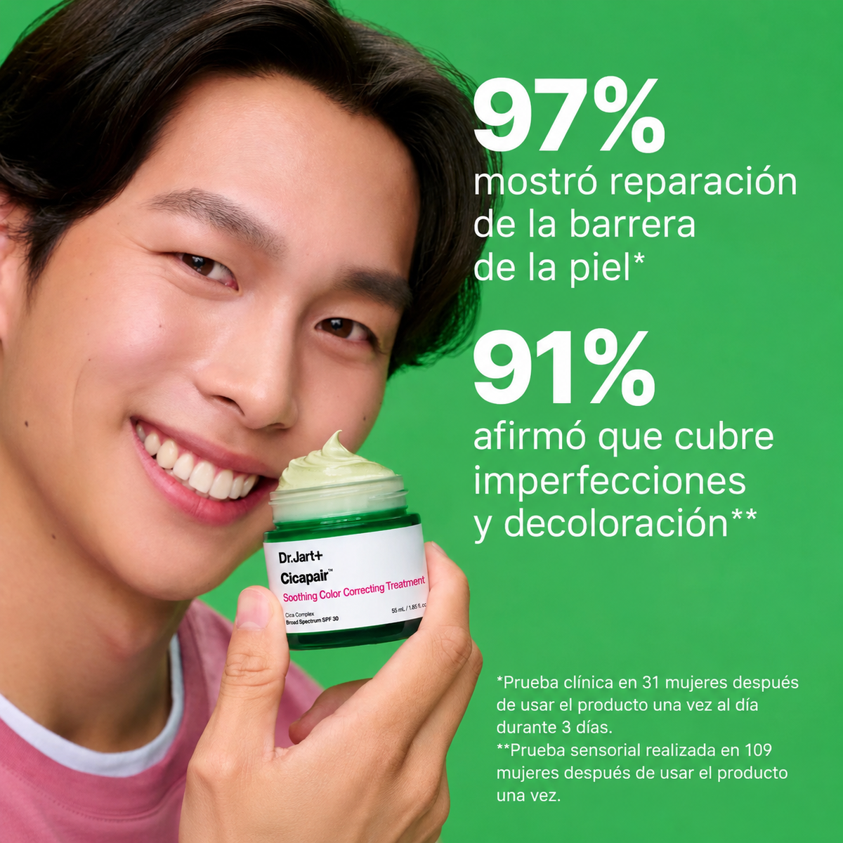 Dr. Jart+ CICAPAIR SOOTHING COLOR CORRECTING TREATMENT SPF30