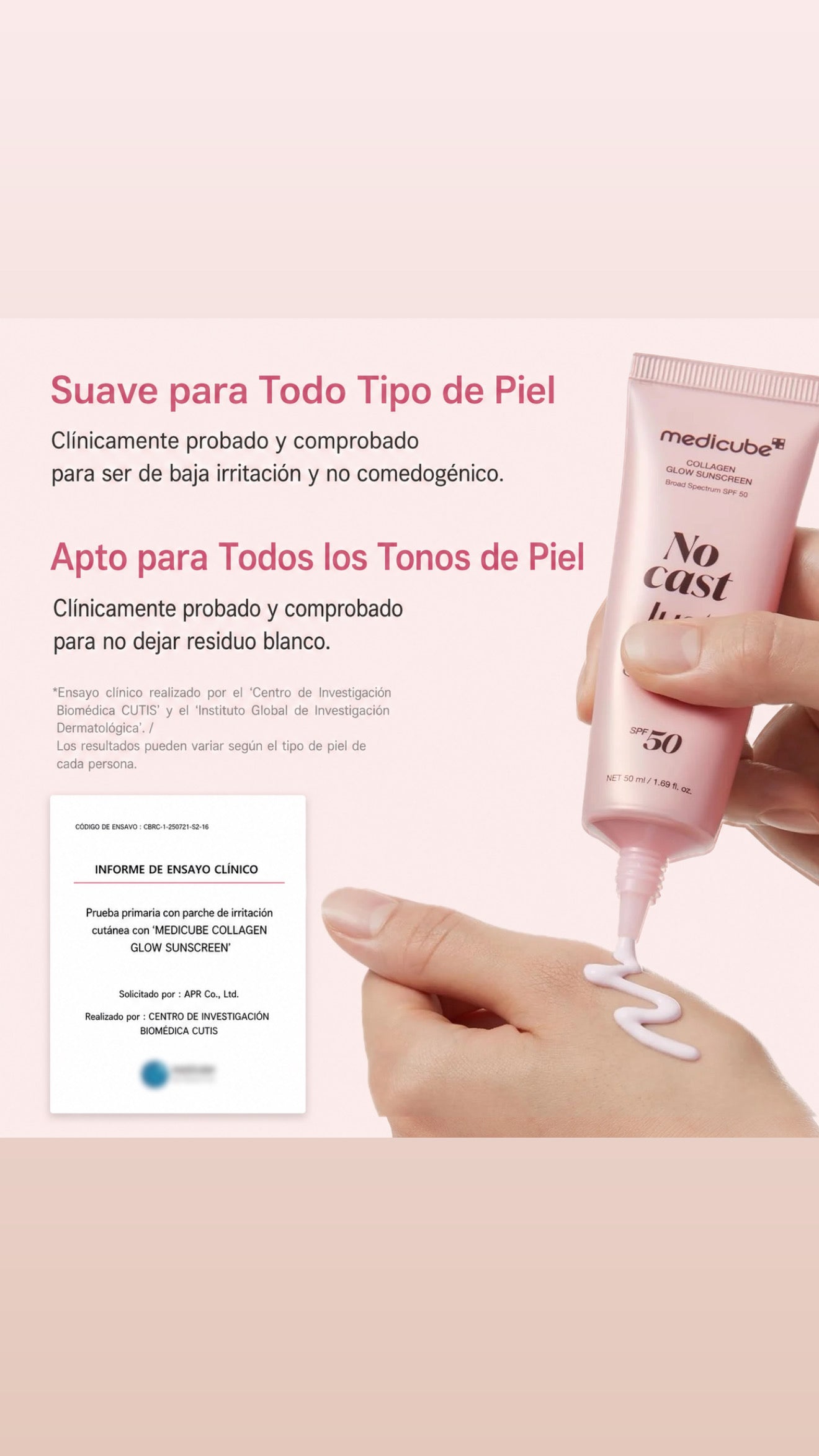 MEDICUBE  NO CAST JUST GLOW SUNSCREEN SPF50