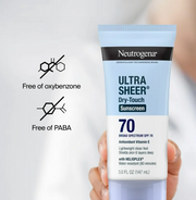 NEUTROGENA ULTRA SHEER DRY-TOUCH SUNSCREEN 70