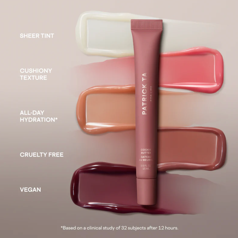PATRICK TA MOISTURE SMOOTHING AND HYDRATING TINTED LIP BALM