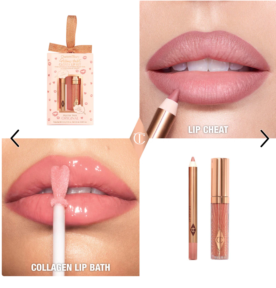 CHARLOTTE TILBURY PILLOW TALK GLOSSY MINI LIP KIT