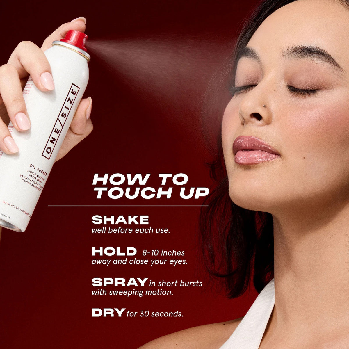 ONE SIZE OIL SUCKER LIQUID BLOTTING PAPER TOUCH-UP SPRAY