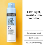 NEUTROGENA ULTRA SHEER BODY MIST SUNSCREEN 70 SPRAY