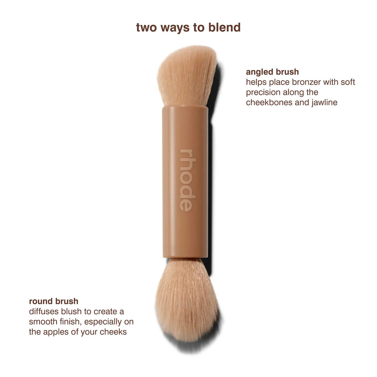 RHODE POCKET BRUSH DOUBLE-ENDED MAKEUP BRUSH