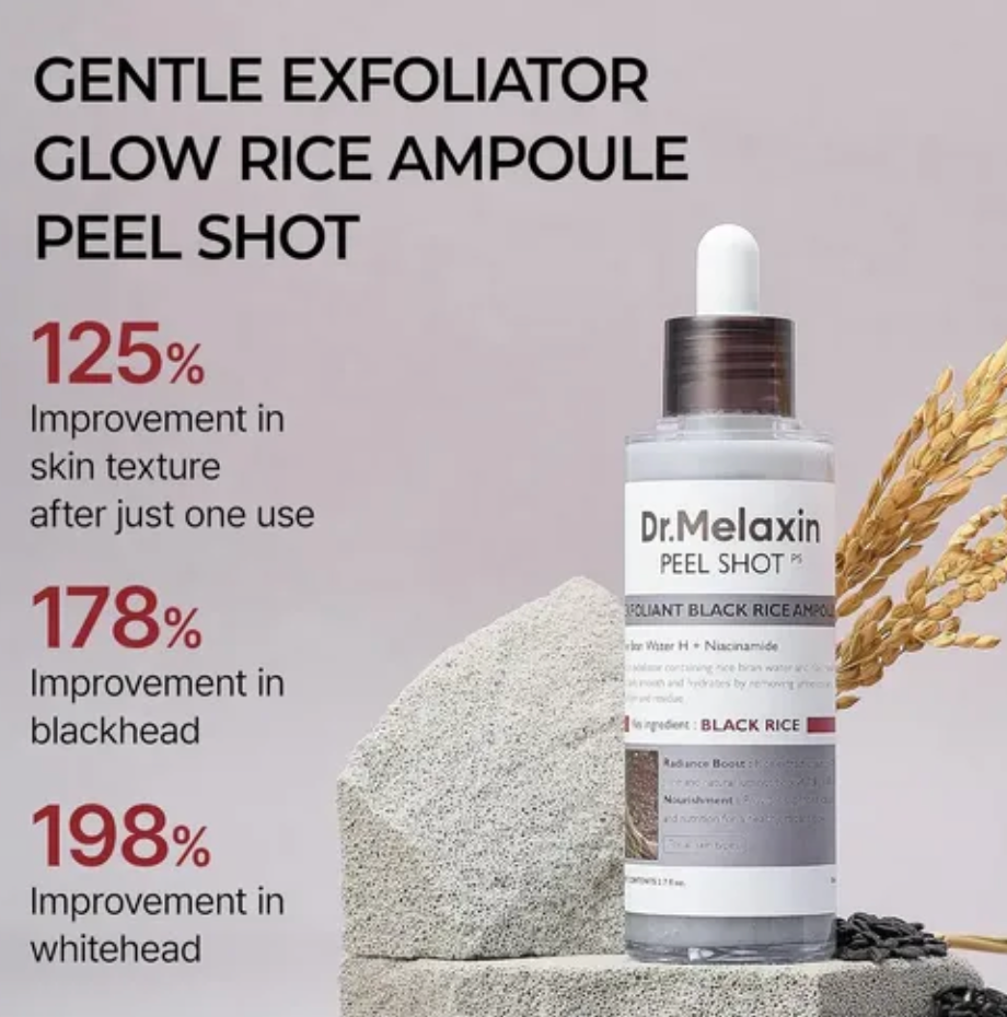 DR.MELAXIN PEEL SHOT EXFOLIATING BLACK RICE AMPOULE