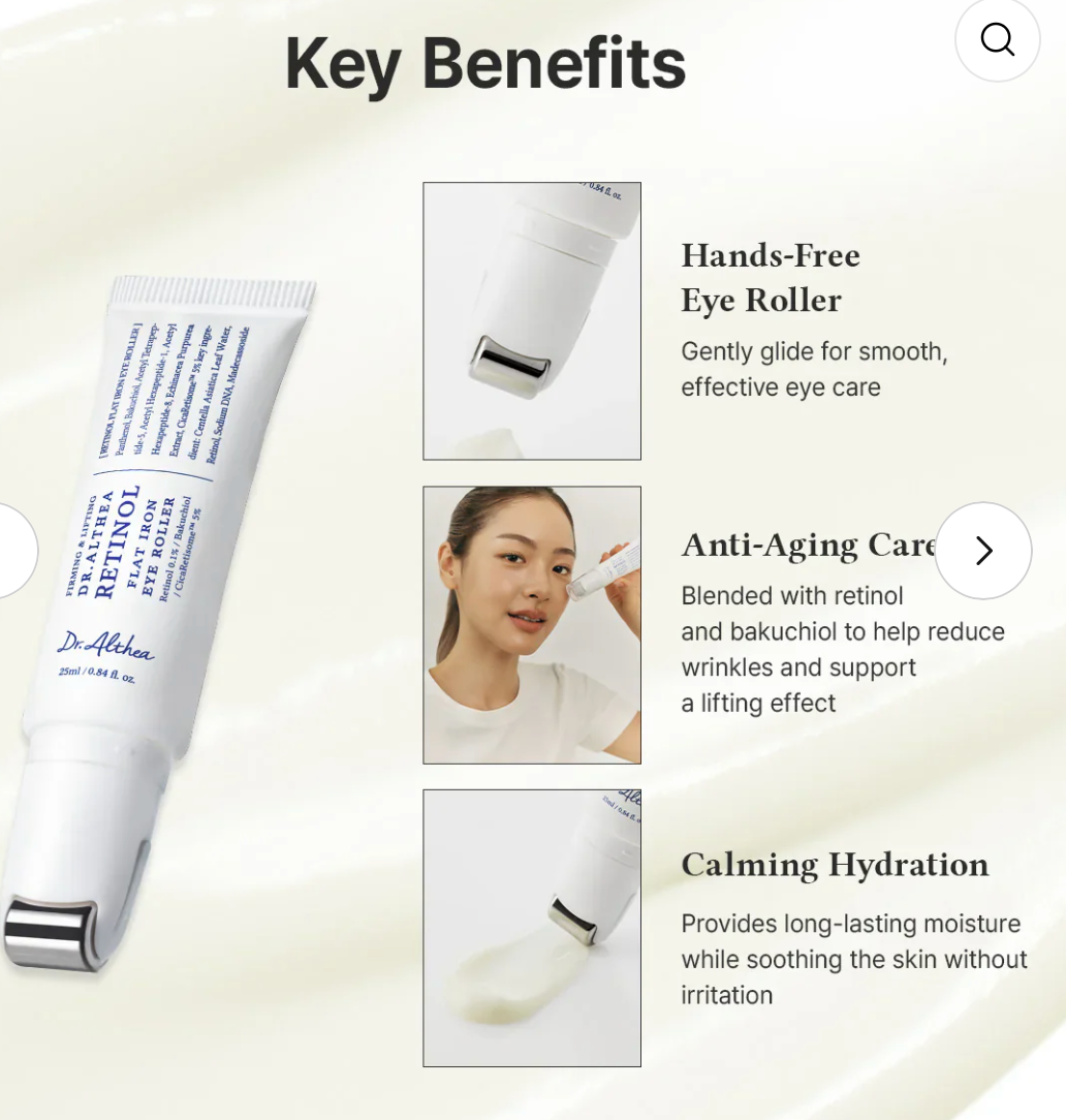 DR ALTHEA RETINOL FLAT IRON EYE ROLLER 35ML